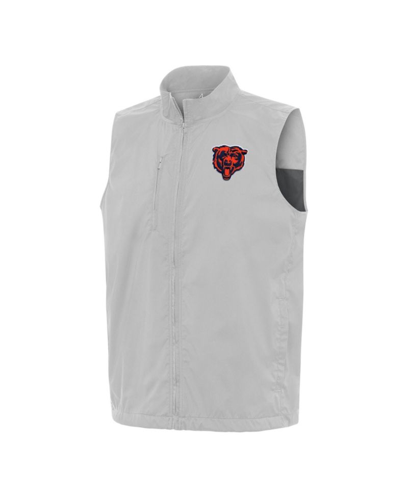 Men's Gray Chicago Bears Brisk Full-Zip Vest