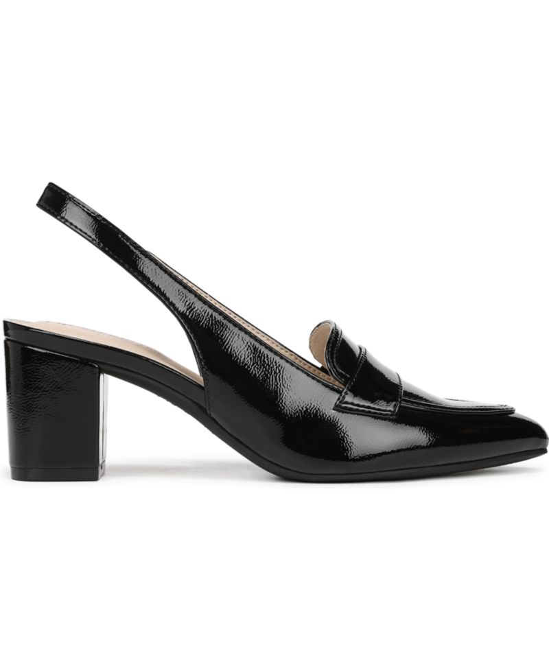 Women's Angel Pointed Toe Block Heel Slingback Pumps