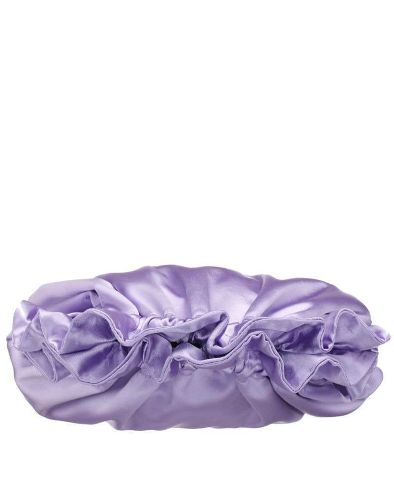 Satin Gathered Crossbody Pouch Bag
