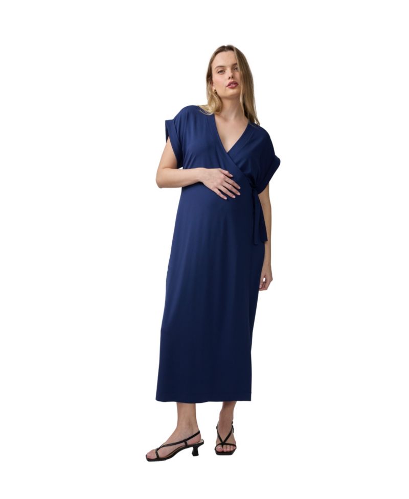 Maternity Ingrid + Isabel Short Sleeve Wrap Knit Dress