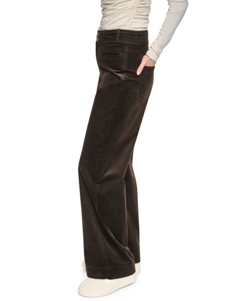 Petite High Rise Corduroy Wide-Leg Pants