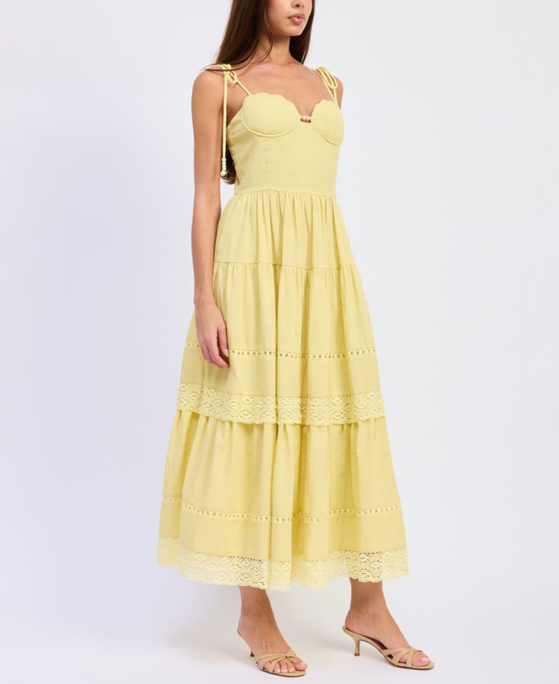 Women's Sleeveless Bustier Sweetheart Neck Maxi Dress