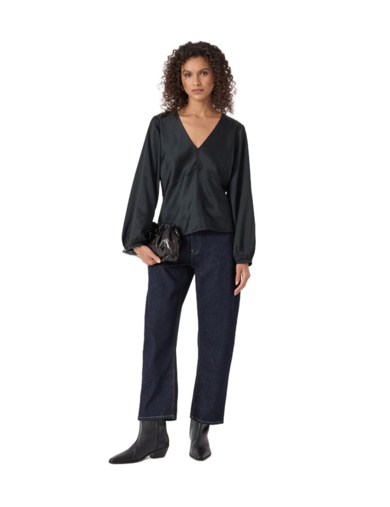 Women's Grace Satin Long Sleeve Top