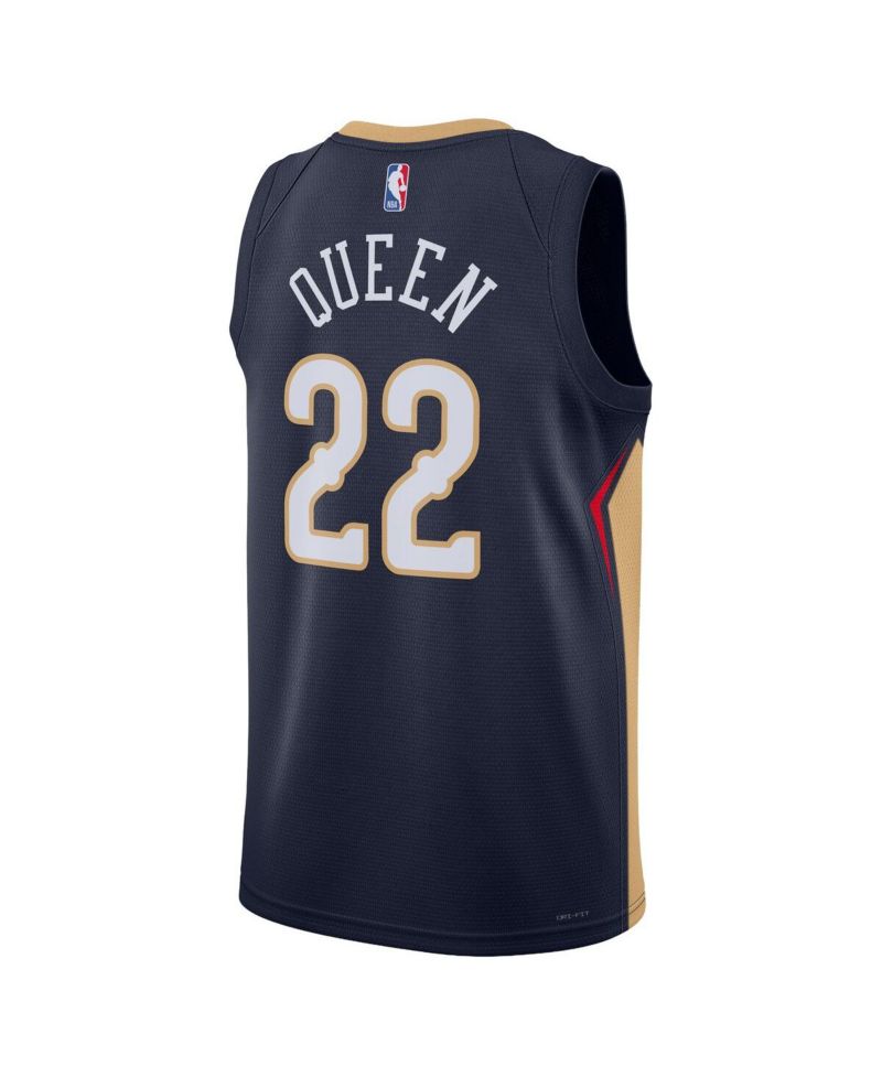 Men's and Women's Derik Queen Navy New Orleans Pelicans Swingman Icon Edition Jersey