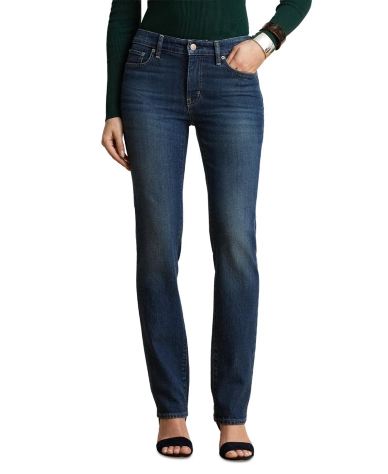 Women's Mid-Rise Slim Straight Jeans