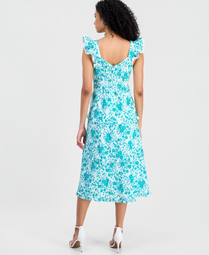 Women's Ruffled Tiered Midi Dress