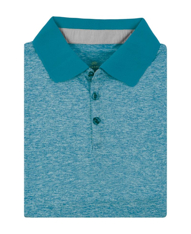 Men's Lightweight Performance Stretch Golf Polo Shirt, Breathable Fit