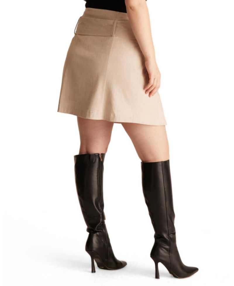 Women's Rowan A-Line High-Waisted Mini Faux Suede Skirt