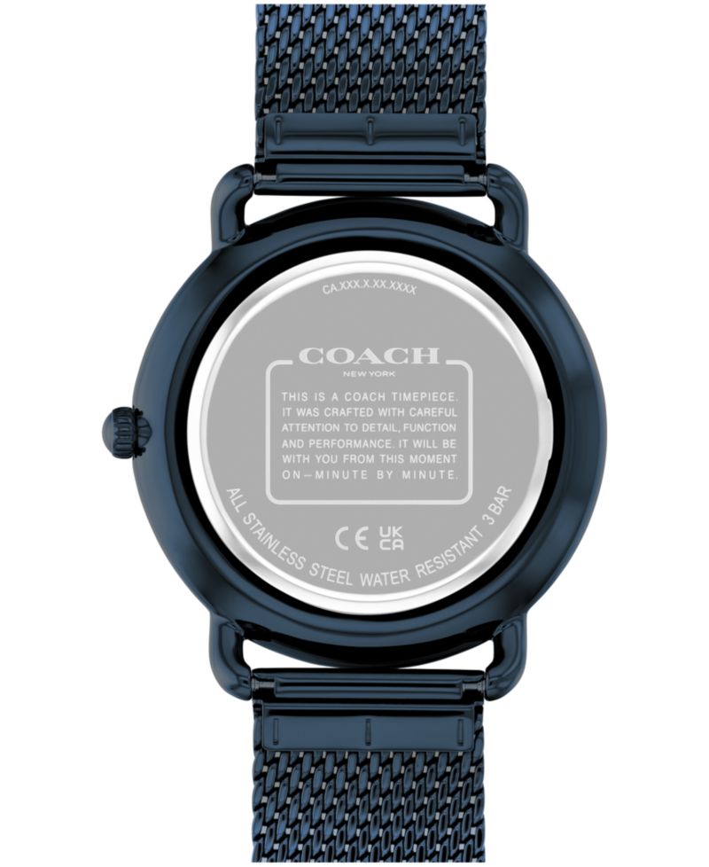 Unisex Elliot Blue Stainless Steel Mesh Bracelet Watch 41mm
