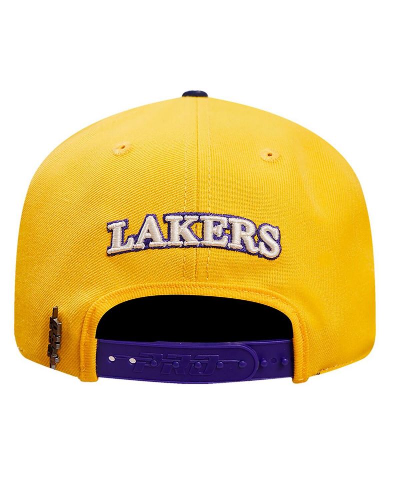 Men's Gold/Purple Los Angeles Lakers Pinch Chevron Adjustable Hat