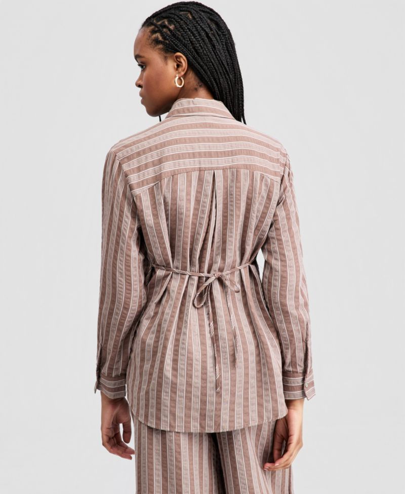 Women's Oversized Striped Shirt