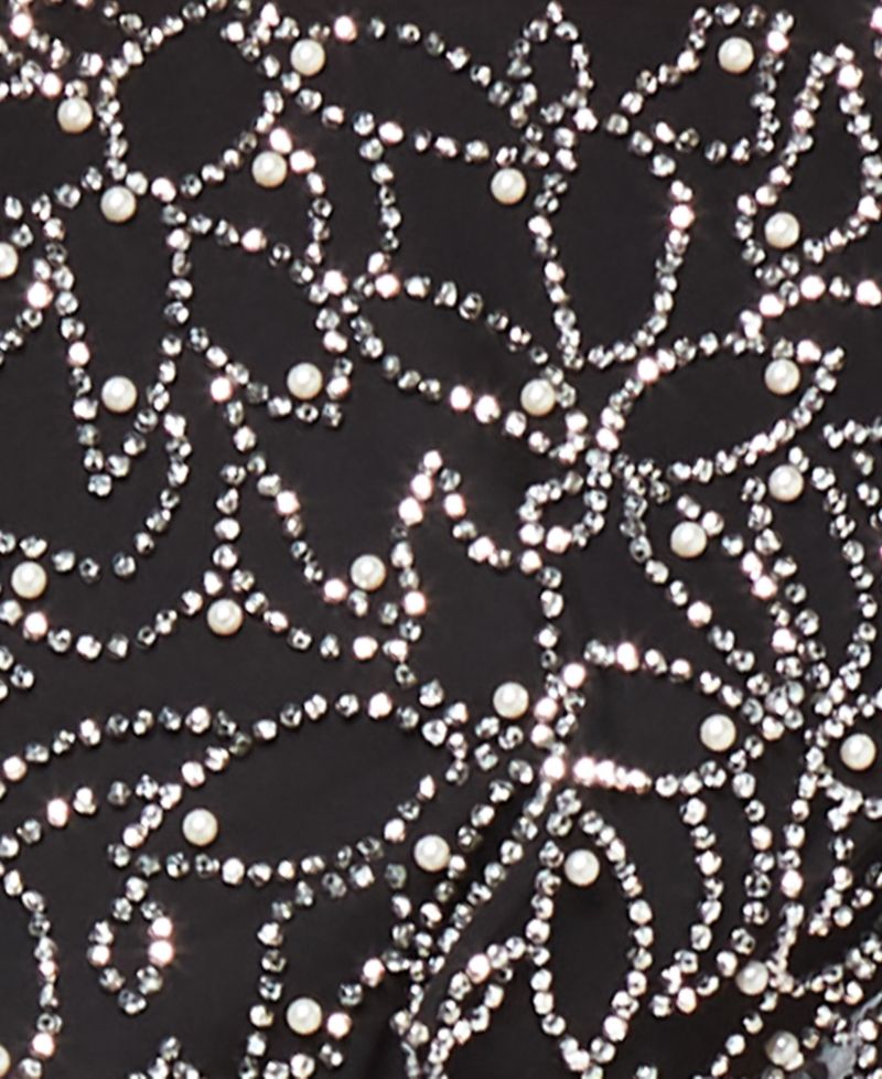 Petite Beaded Overlay Gown