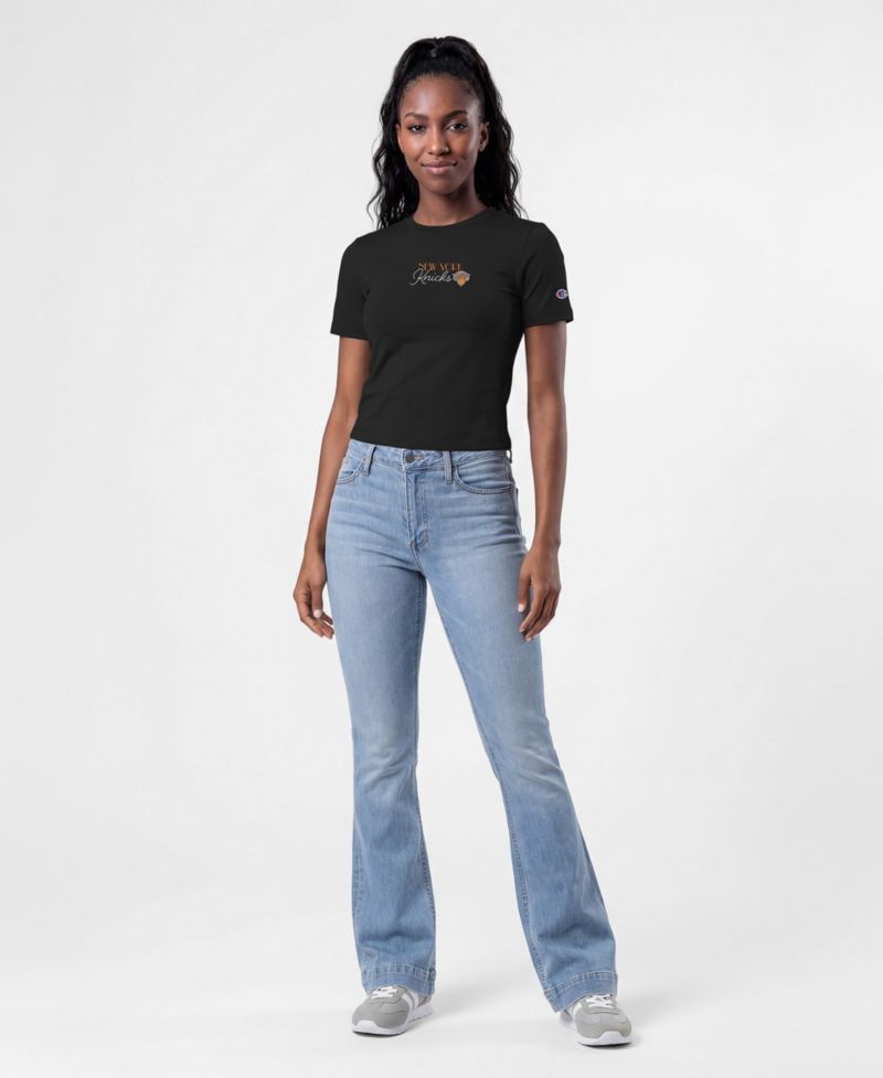 Women's Black New York Knicks Soft Touch T-Shirt