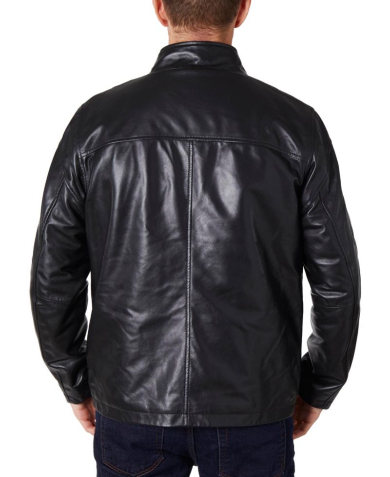 Men's Zipper Genuine Leather Jacket