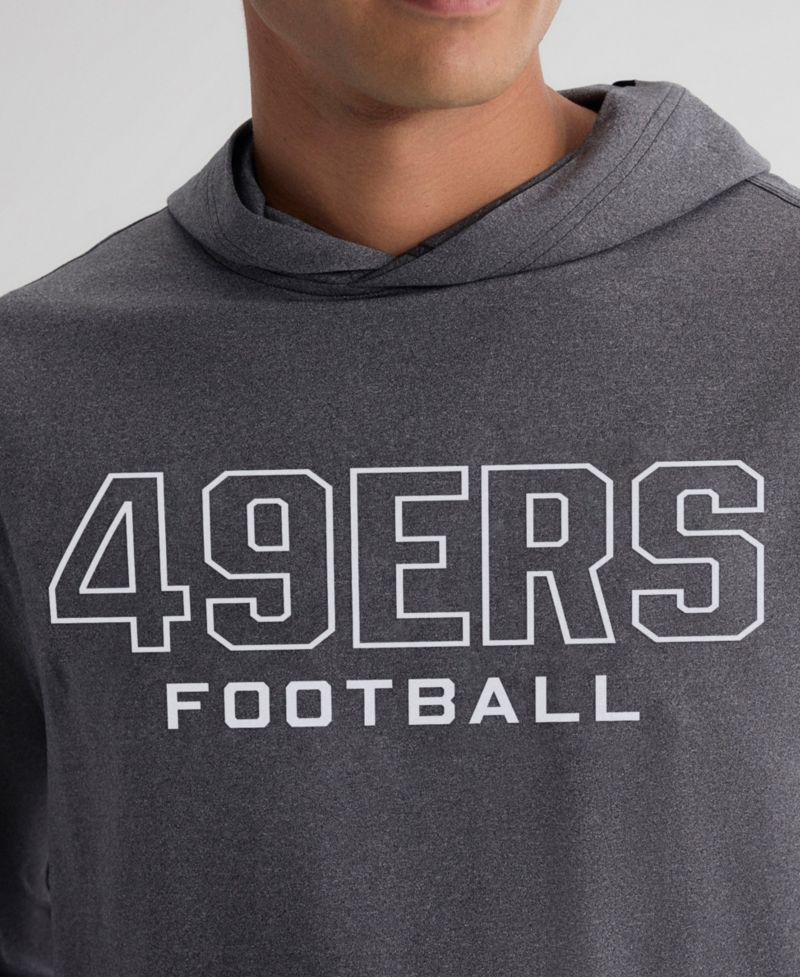 Men's Charcoal San Francisco 49ers Clutch Long Sleeve Hooded T-Shirt