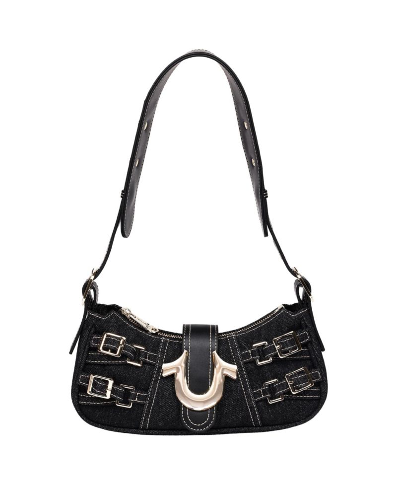 Women's Multi-Strap Denim Shoulder Bag