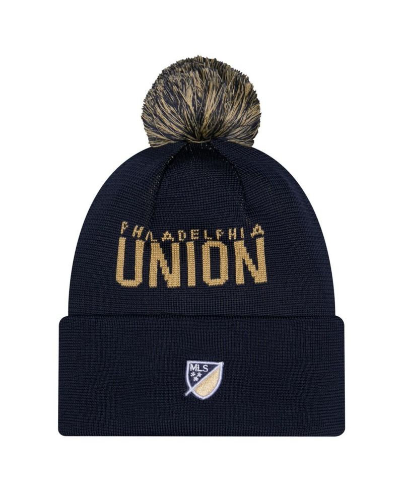 Men's Black Philadelphia Union 2026 Jersey Hook Cuffed with Pom Knit Hat