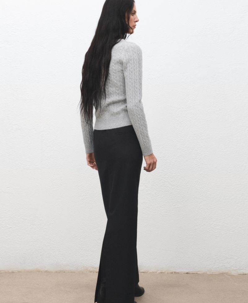 Women's Knitted Braided Cardigan Sweater