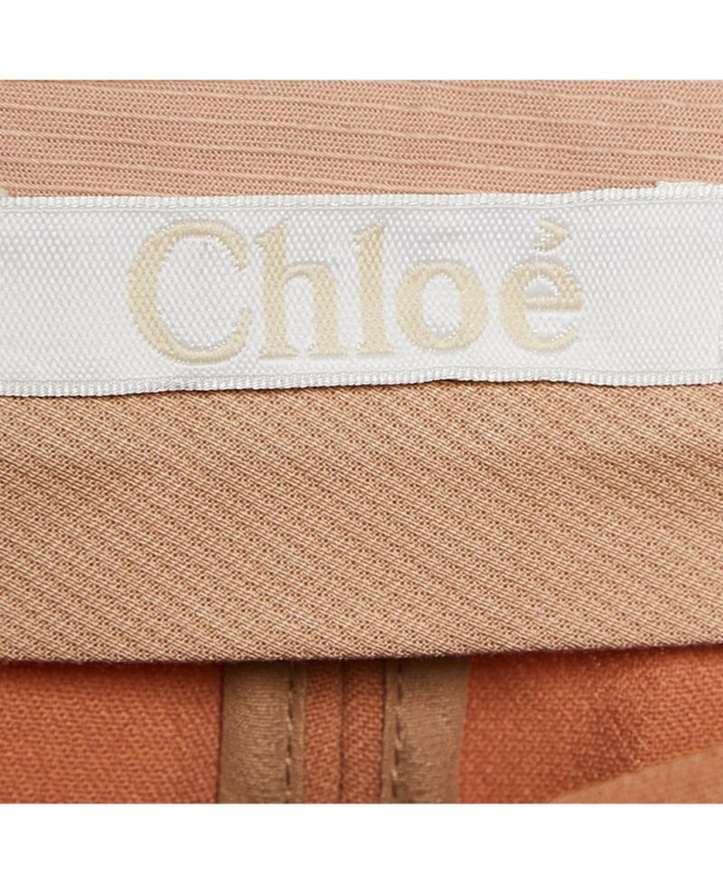 Women's Light Brown Crepe Zip Detail Trackpants