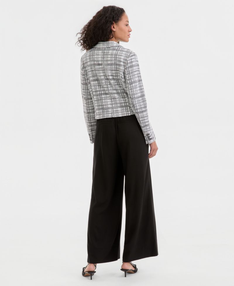Women's High-Rise Pleated Wide-Leg Pants