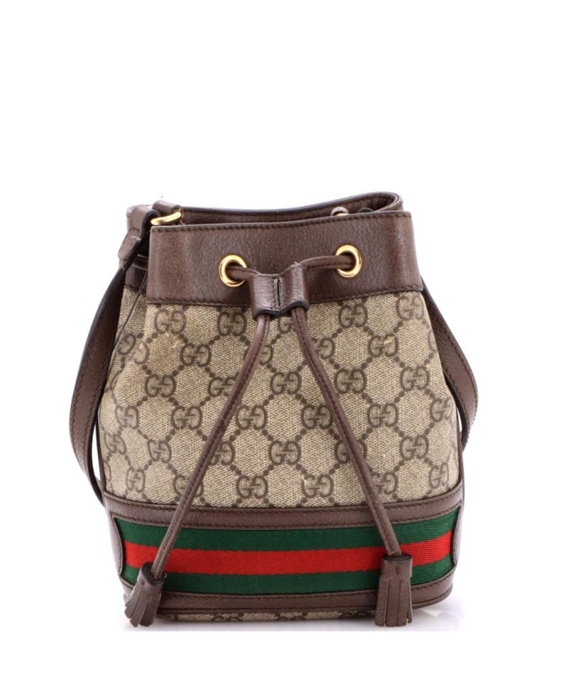 Mini Ophidia Bucket Bag GG Coated Canvas