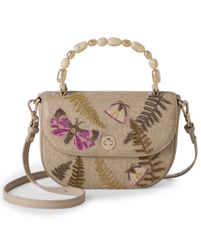 Portia Woodland Small Leather Crossbody Handbag