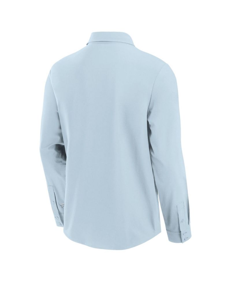 Men's Light Blue Milwaukee Brewers Front Office Long Sleeve Button-Up Shirt