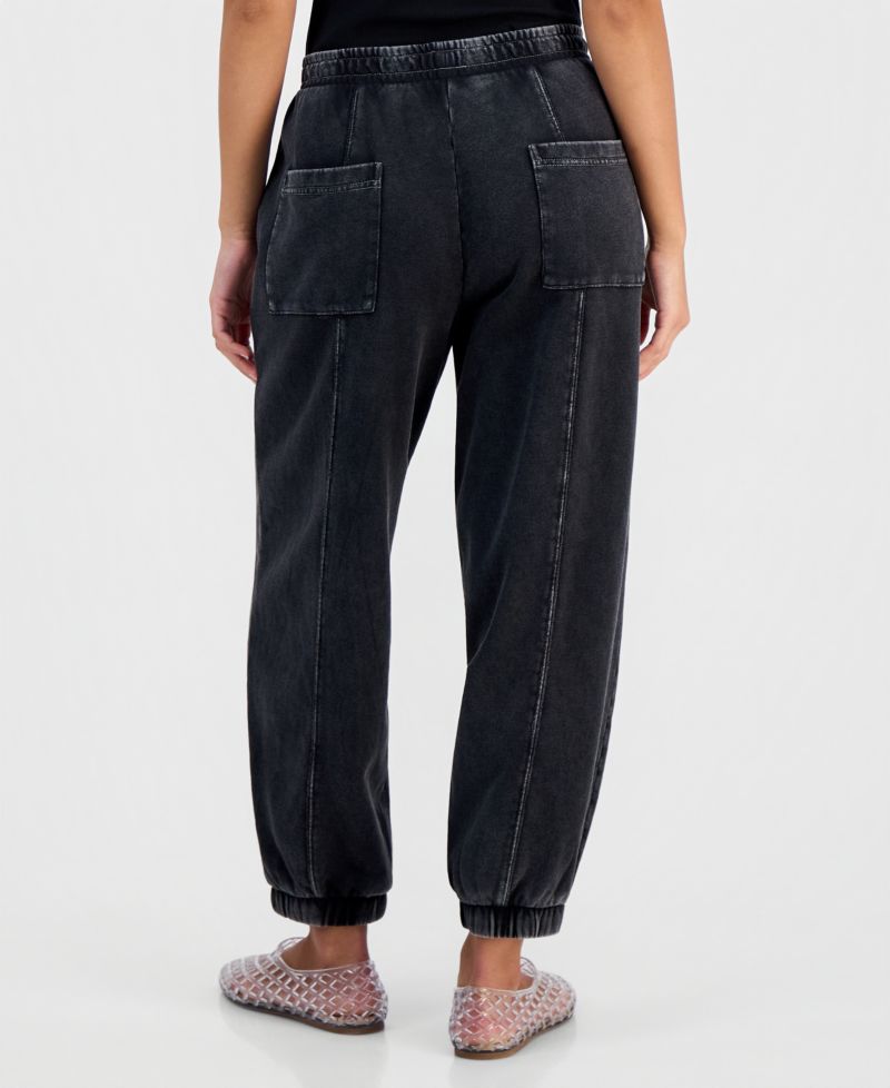 Petite French Terry Balloon-Leg Pants