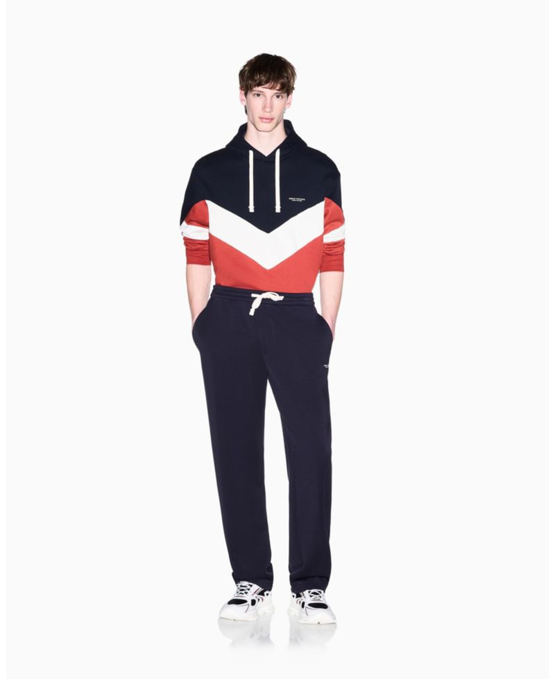Men's Chevron Color Block Hoodie