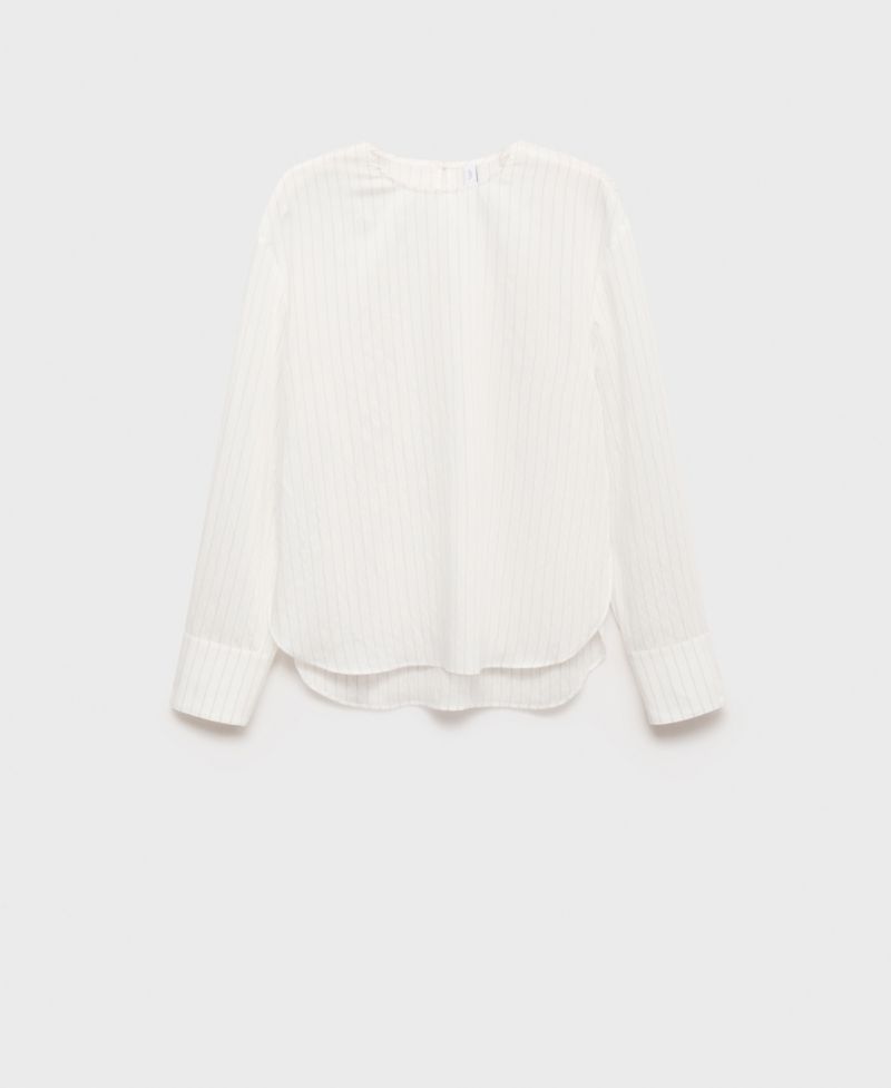 Women's Handkerchief Detail Striped Blouse