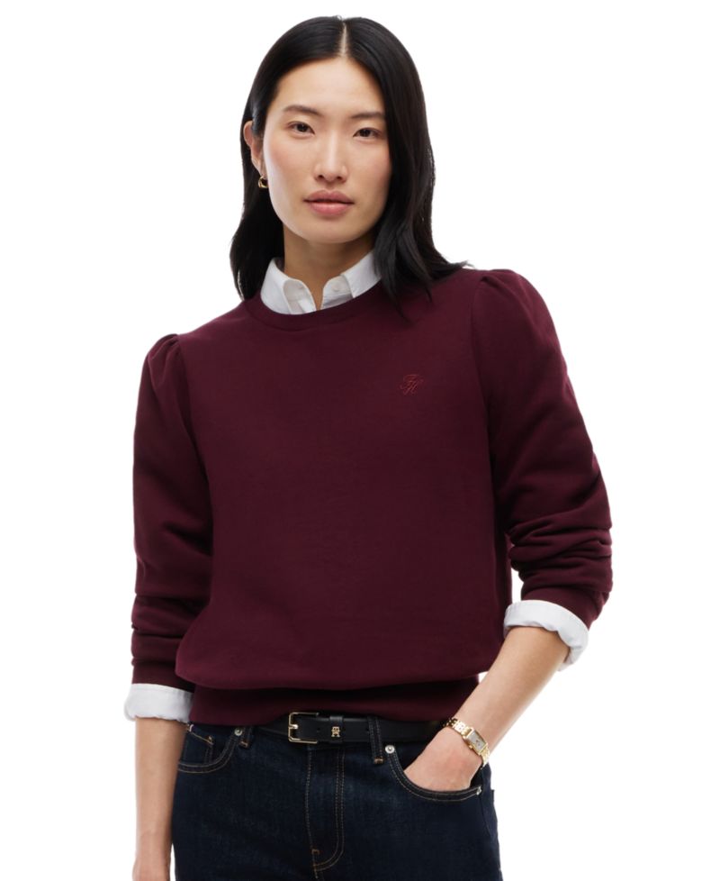 Women's Puff-Sleeve Script Sweatshirt