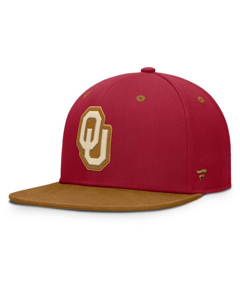 Men's Crimson/Brown Oklahoma Sooners NoBo Fitted Hat