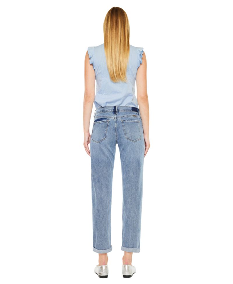 Women's Lindsey Mid Rise Slim Boyfriend Jeans