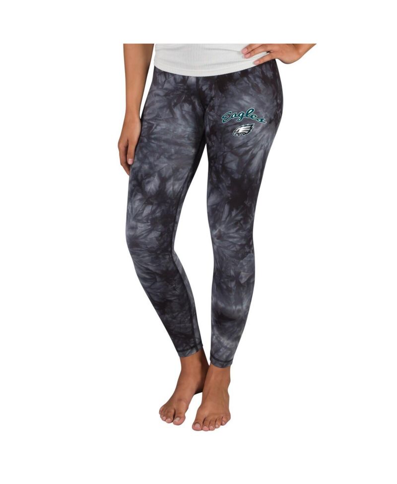 Women's Black Philadelphia Eagles Burst Tie Dye Leggings