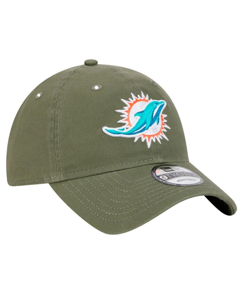 Men's Olive Miami Dolphins Main 9TWENTY Adjustable Hat
