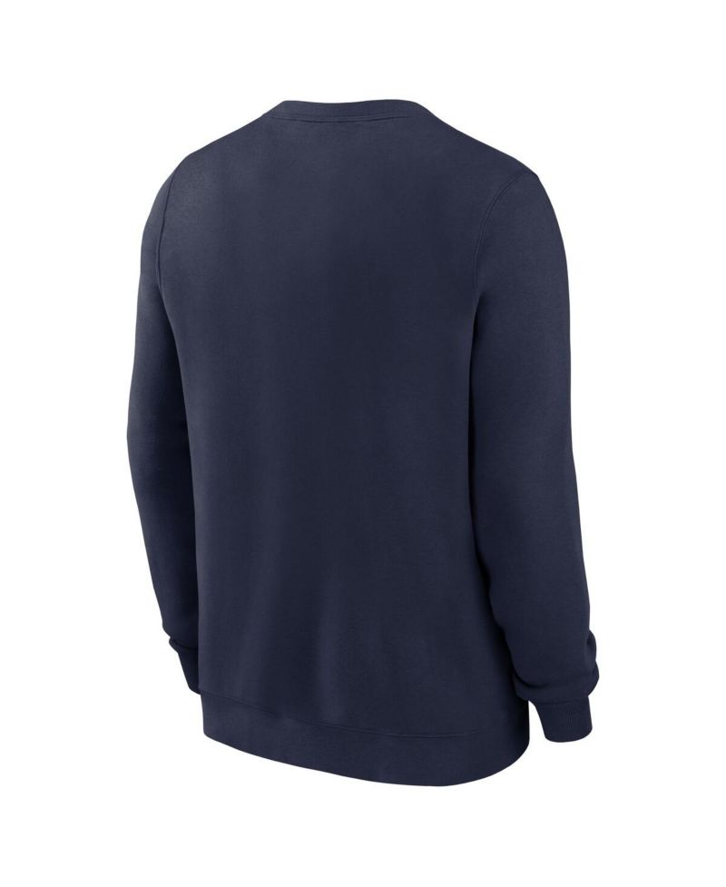 Men's College Navy Seattle Seahawks Primetime Club Fleece Pullover Sweatshirt