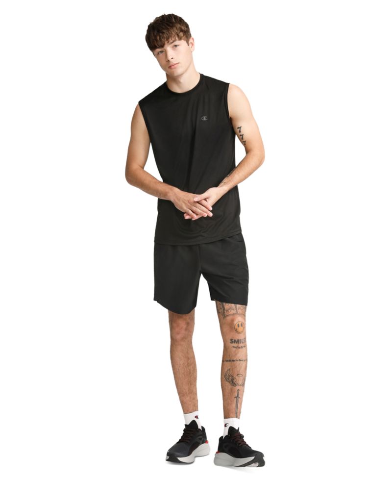 Men's Crewneck Sport Muscle Tank Top T-Shirt