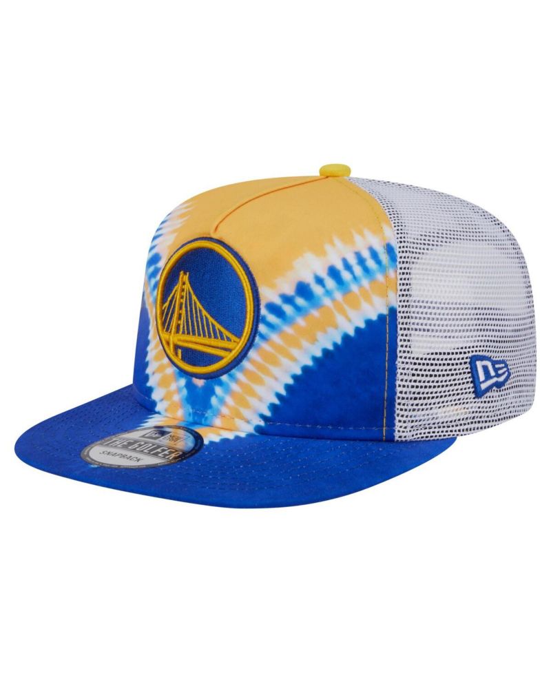 Men's Royal/Gold Golden State Warriors Throwback Dye Golfer Snapback Hat