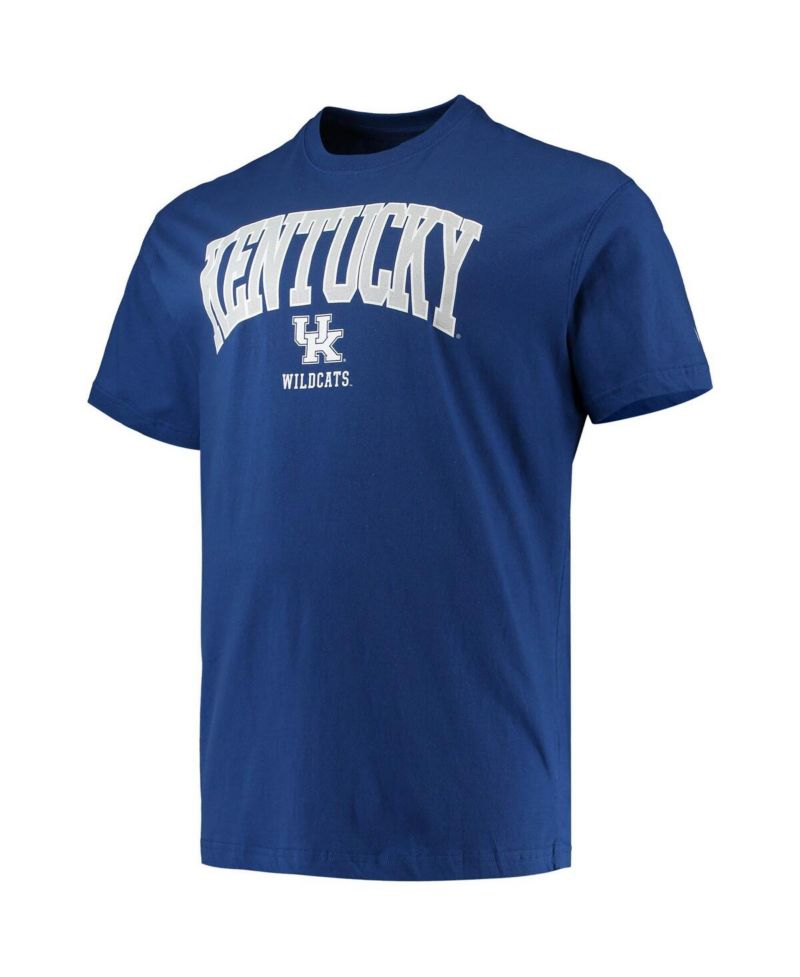 Men's Royal Kentucky Wildcats Big and Tall Arch Over Wordmark T-shirt
