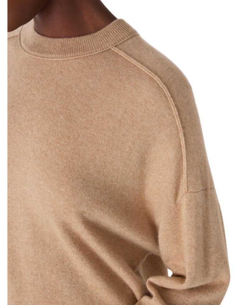 Women's Cashmere Seam Detail Crewneck Sweater