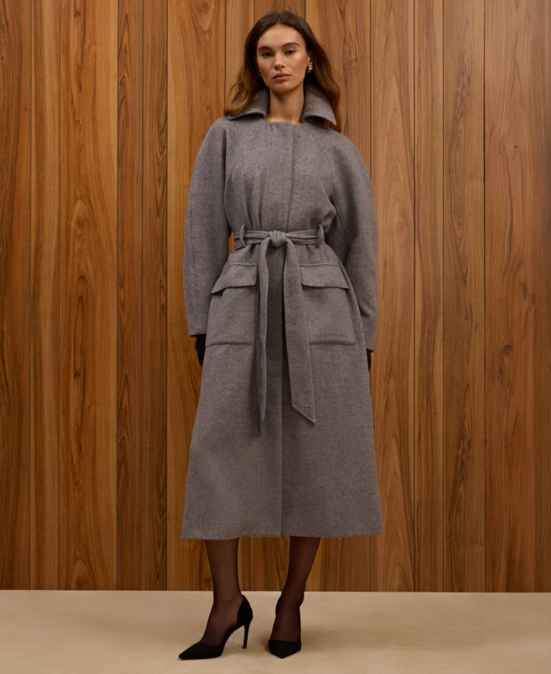 Women's Gabriella Twill Belted Relaxed Coat