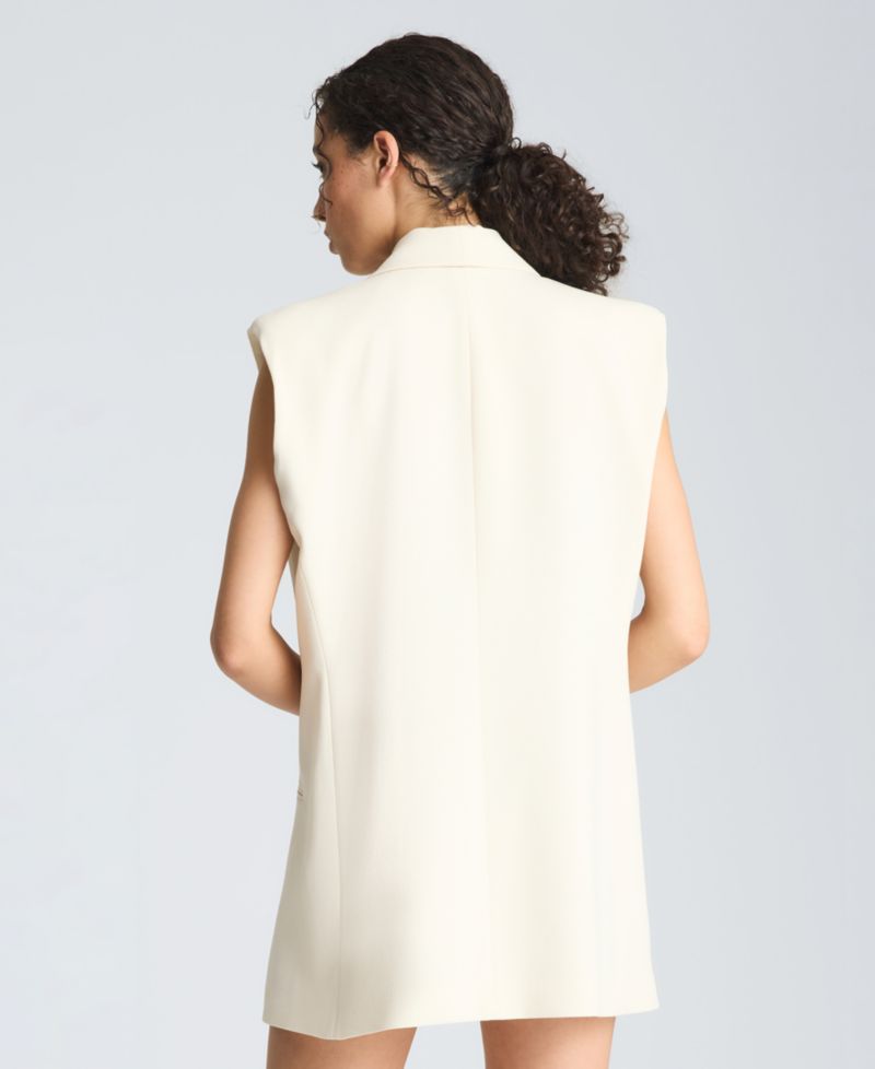 Women's Sleeveless V-Neck Blazer Mini Dress