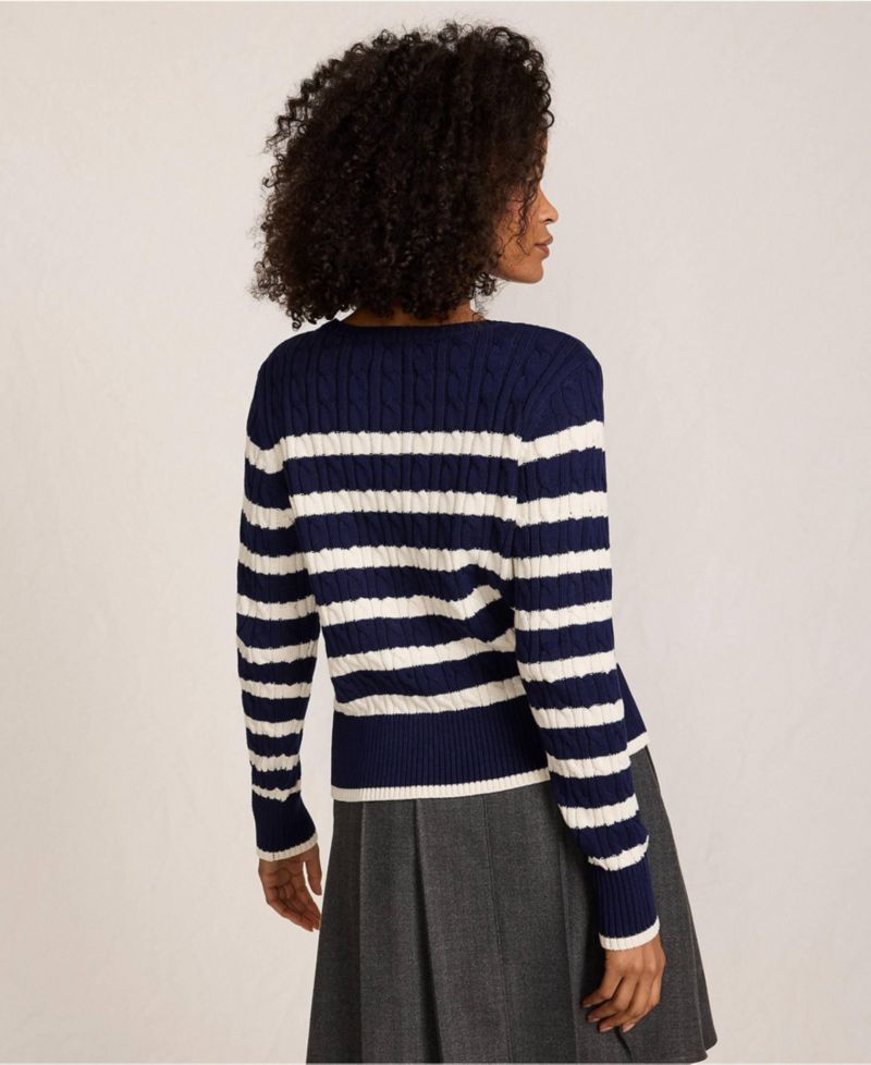 Women's Petite Drifter Modern Cable Crew Sweater