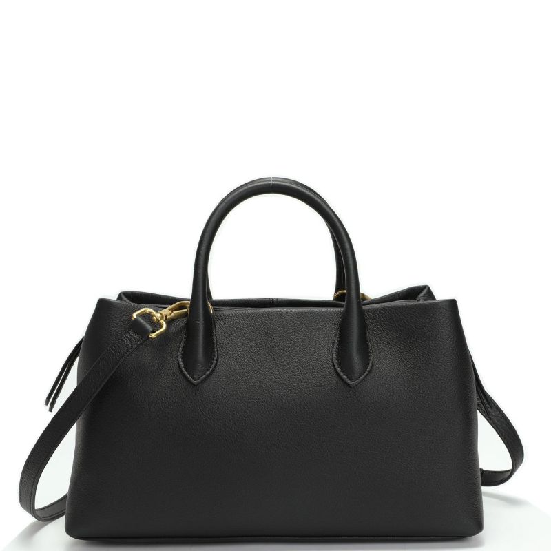Women's Luna Pebbled Leather Top Handle Satchel Bag for Women Structured Crossbody Shoulder Handbag