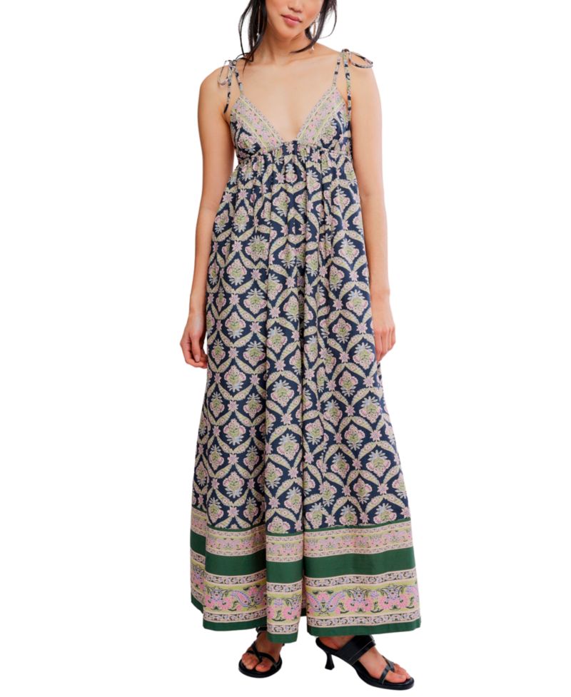 Women's Sorrento Stroll Printed Sleeveless Cotton Dress