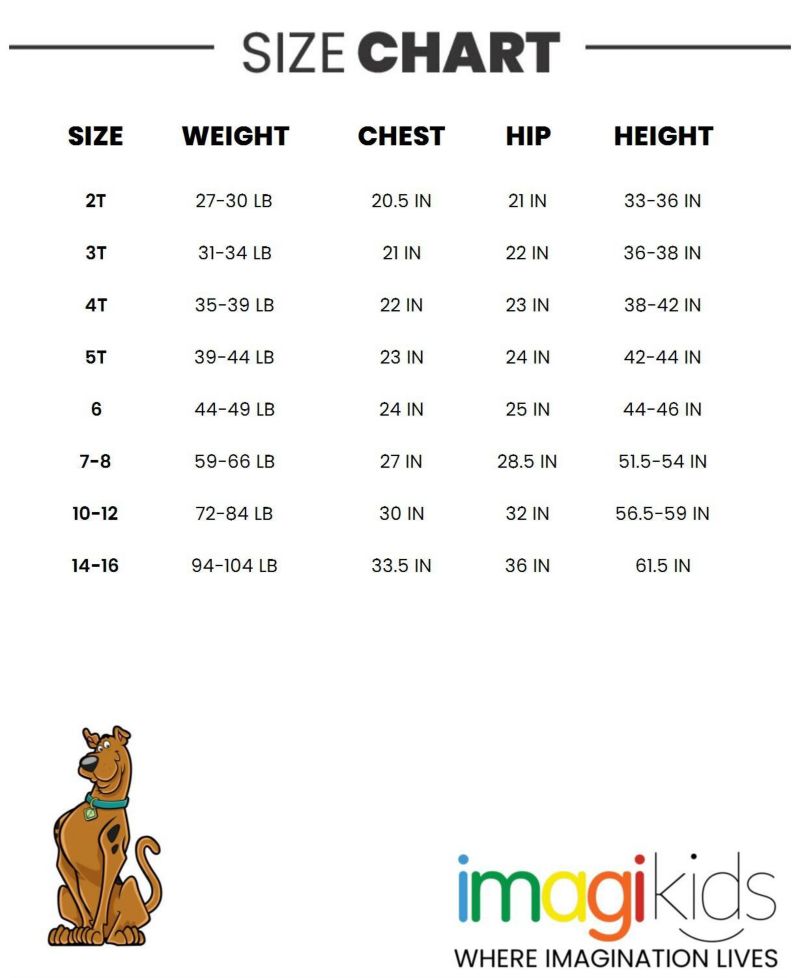 Toddler Boys Scooby Doo ( 2T TO 5T ) Doo SizeRangeDescription1 Fleece Hoodie and Pants