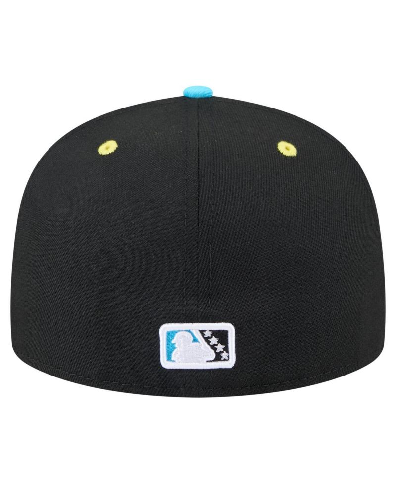 Men's Black/Aqua Erie SeaWolves Copa de la Diversion 59FIFTY Fitted Hat
