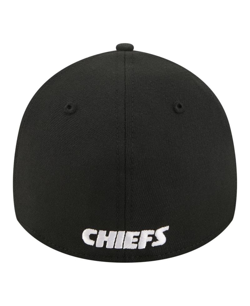 Men's Black Kansas City Chiefs Core Team 39THIRTY Flex Hat