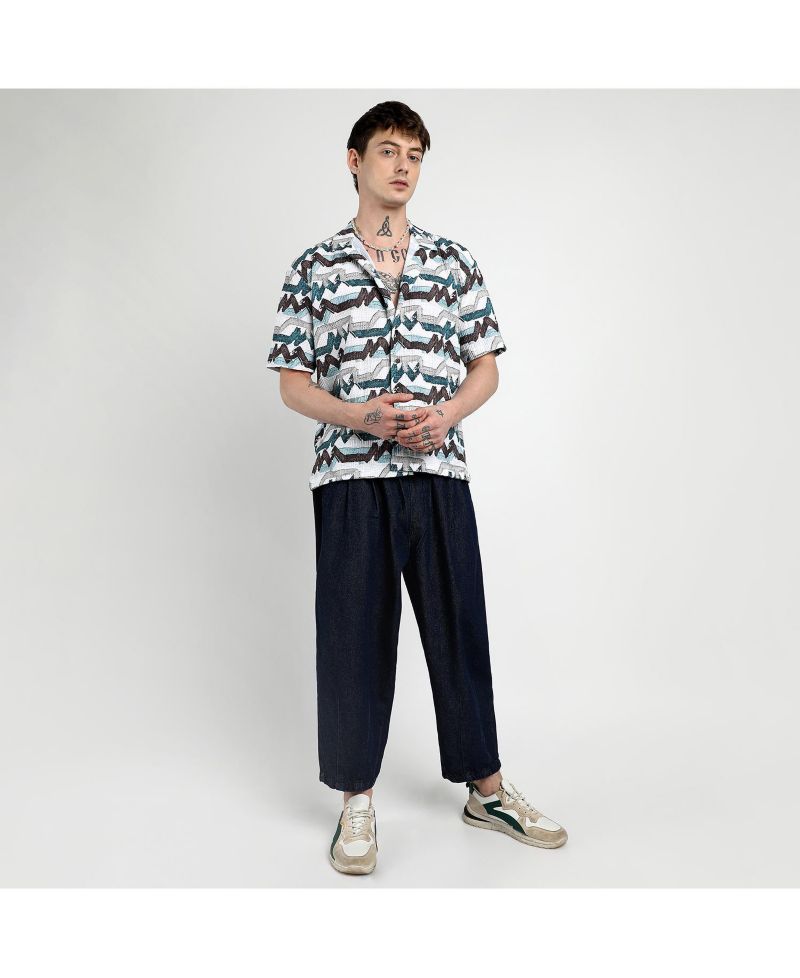 Multitrack Striped Oversized Shirt