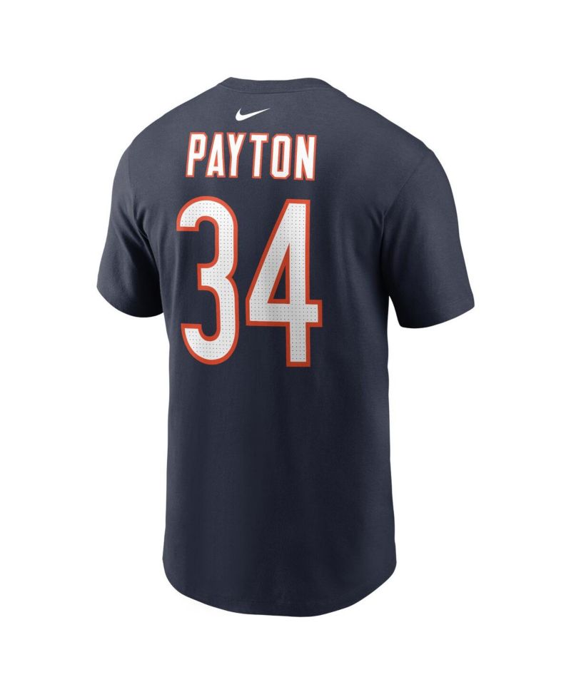 Men's Walter Payton Navy Chicago Bears Retired Player Name & Number T-Shirt
